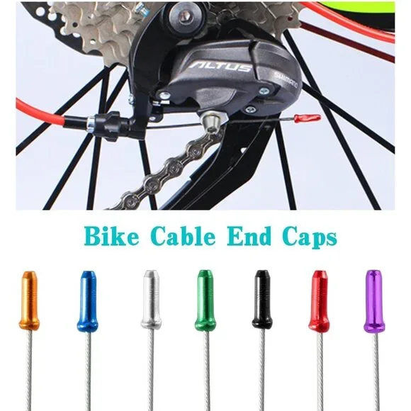 Bike Cable End Caps, Alloy Crimps, Brake Cable End Tips for Road Mountain Bicycl - Picture 4 of 8